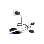 USAMS 4in1 2xUSB-C/Lightning/MicroUSB 15W 1.2m alumínium ötvözet adatkábel Sufeng Series SJ739US