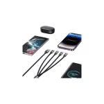 USAMS 4in1 2xUSB-C/Lightning/MicroUSB 15W 1.2m alumínium ötvözet adatkábel Sufeng Series SJ739US