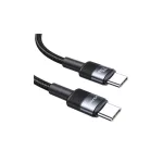 USAMS 240W USB-C/USB-C plecionált kábel 1,2 m – SY Series tarnish SJ727USB01