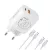 OBAL:ME fali töltő USB-A + USB-C 20W + 2x kábel 1m fehér