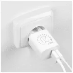 OBAL:ME fali töltő USB-A + USB-C 20W + 2x kábel 1m fehér