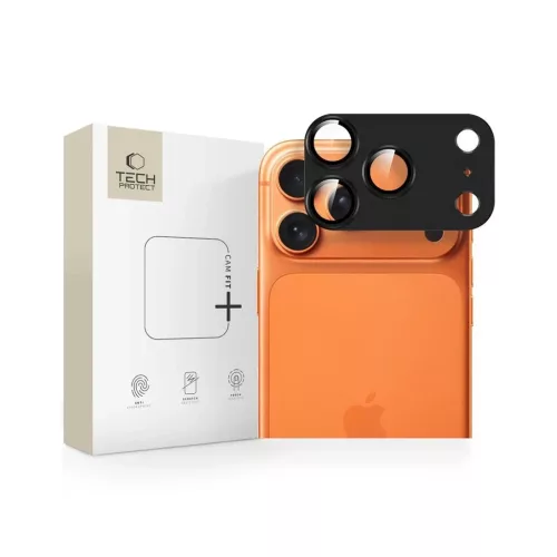 Kamera lencsevédő TECH-PROTECT CamFull Fit+ iPhone 17 Pro készülékhez fekete