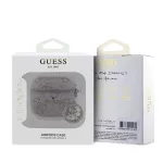 Guess 4G Script PC/PU Charm Tok AirPods 4 készülékhez rózsaszín
