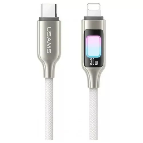 USAMS TC Series SJ749 30W USB-C to Lightning kábel 1,2 m titán