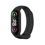 XIAOMI Mi Band 5/6/7 készülékhez szilikon szíj fekete