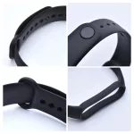 XIAOMI Mi Band 5/6/7 készülékhez szilikon szíj fekete