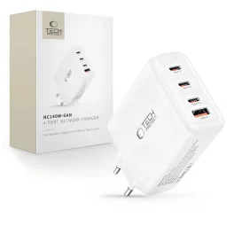   TECH-PROTECT NC140W-GAN 4-PORT HÁLÓZATI TÖLTŐ PD 140W / QC3.0 fehér