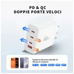TECH-PROTECT NC140W-GAN 4-PORT HÁLÓZATI TÖLTŐ PD 140W / QC3.0 fehér