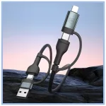 3MK Hyper Cable N-SERIES USB-A/USB-C to USB-C/Lightning kábel 1.2m 9V/2A 60W