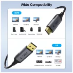 TECH-PROTECT ULTRABOOST kábel DisplayPort to HDMI 2.0 4K 60HZ 200CM fekete