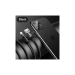 USAMS Braided Rotating kábel U60 2A Lightning 1m fekete SJ476USB01 (US-SJ476)