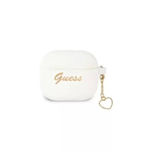 CG MOBILE GUESS CHARMS HEART szilikon tok (telefondísz) FEHÉR Apple AirPods 3 (GUA3LSCHSH)