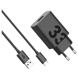   Motorola TurboPower 33W USB-A fali töltő kábelel (USB-A to USB-C 1m) fekete