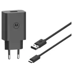 Motorola TurboPower 33W USB-A fali töltő kábelel (USB-A to USB-C 1m) fekete