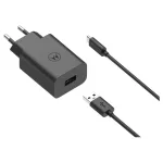 Motorola TurboPower 33W USB-A fali töltő kábelel (USB-A to USB-C 1m) fekete
