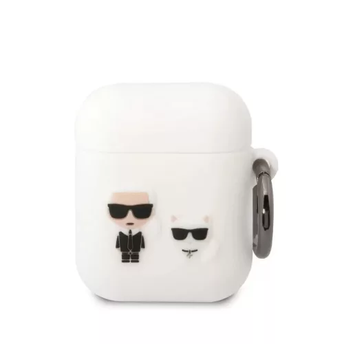 Karl Lagerfeld Apple Airpods tok fehér KLACA2SILKCW