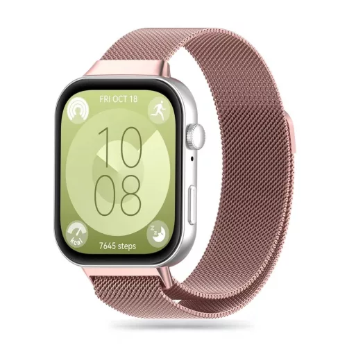 TECH-PROTECT MILANESEBAND óraszíj Huawei Watch Fit 3 / 4 / 4 PRO készülékhez rózsaarany