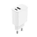 Setty töltő 1x USB + USB-C 3A 20W fehér