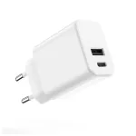 Setty töltő 1x USB + USB-C 3A 20W fehér