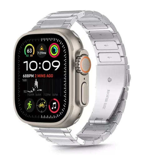 TECH-PROTECT STAINLESS CLASSIC Apple Watch 8/9/10/11/SE/ULTRA készülékhez tok (44/45/46/49 MM) ezüst