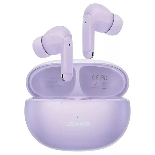 USAMS Bluetooth 5.3 fejhallgató TWSX-Don Series dupla mikrofonnal ENC vezeték nélküli lila BHUXD04