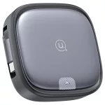 USAMS 3in1 behúzható kábel dobozzal – MicroUSB/USB-C/Lightning, 60W, acél/tarnish SJ650USB01
