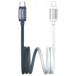 kábel USAMS Bicolor Series SJ757 PD 30W USB-C/Lightning 1.2m fekete és fehér