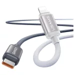 kábel USAMS Bicolor Series SJ757 PD 30W USB-C/Lightning 1.2m fekete és fehér