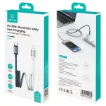 kábel USAMS Bicolor Series SJ757 PD 30W USB-C/Lightning 1.2m fekete és fehér