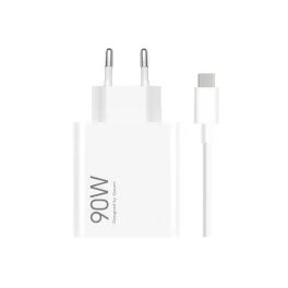   Xiaomi MDY-15-EK USB-A 90W utazótöltő + USB-C 6A adatkábel fehér