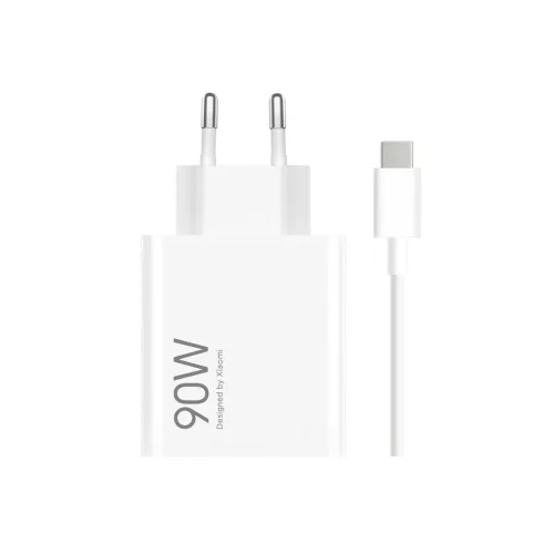 Xiaomi MDY-15-EK USB-A 90W utazótöltő + USB-C 6A adatkábel fehér