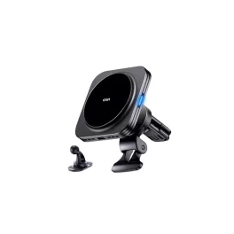   ESR HALOLOCK Qi2 autós tartó (műszerfalra, szellőzőre, öntapadó, 360°, 15W, wireless, MagSafe, gyorstöltő) FEKETE (GP-156646)