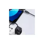 USAMS USB-C to USB-C kábel 100W 1.2m Port Display Gyors Töltés Lithe Series fekete SJ567USB01