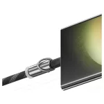 Usams SJ745 60W USB-C to USB-C 1.2m telefonpánt töltőkábellel fekete