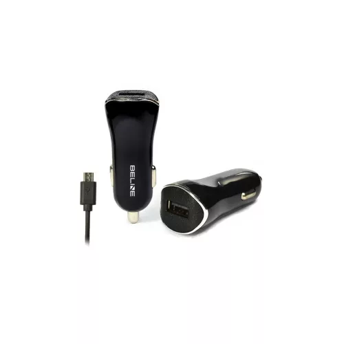 Ład. sam. Beline 1xUSB + microUSB 1A töltő fekete