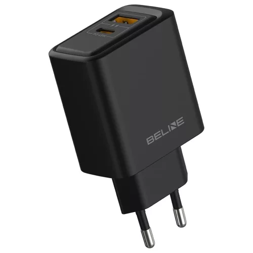 Fali töltő Beline 45W USB-A/USB-C BLN2CB45 fekete