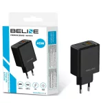 Fali töltő Beline 45W USB-A/USB-C BLN2CB45 fekete