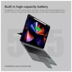 Nillkin Bumper Combo billentyűzetes tok iPad Pro 12.9 (2020/2021/2022) és iPad Air 13 (2024/2025) készülékhez fekete