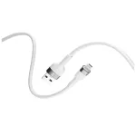 Forever rugalmas USB–Lightning kábel 1,0 m, 2,4 A, fehér