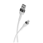 Forever rugalmas USB–Lightning kábel 1,0 m, 2,4 A, fehér