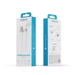 Forever rugalmas USB–Lightning kábel 1,0 m, 2,4 A, fehér