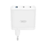 XO CE35 Fehér Hálózati Töltő PD100W 1*USB-A / 2*USB-C