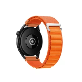   Samsung Galaxy Watch készülékhez 22 mm-es Forcell F-Design FS05 poliészter óraszíj csattal narancssárga
