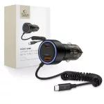 TECH-PROTECT CC05 2-PORT autós töltő PD 60W + kábel fekete