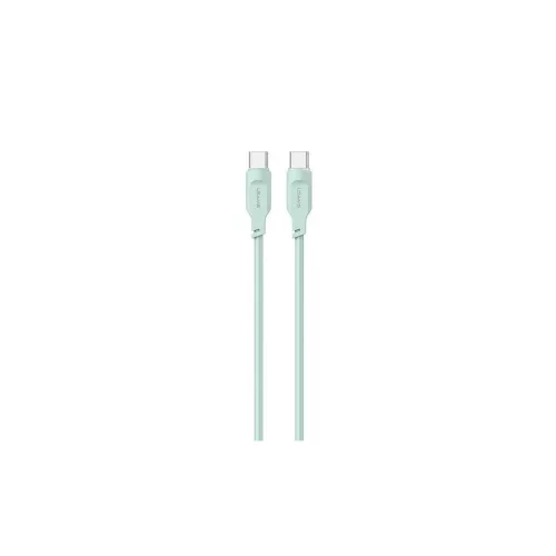 USAMS USB-C to USB-C 100W 1.2m Port Display Fast Charging kábel, Lithe Series, zöld, SJ567USB04