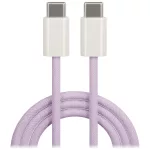 Maxlife MXUC-06 USB-C–USB-C kábel 1,0 m 20W nylon lila