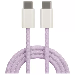 Maxlife MXUC-06 USB-C–USB-C kábel 1,0 m 20W nylon lila