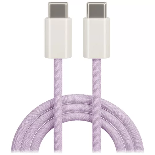 Maxlife MXUC-06 USB-C–USB-C kábel 1,0 m 20W nylon lila