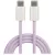 Maxlife MXUC-06 USB-C–USB-C kábel 1,0 m 20W nylon lila
