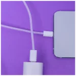 Maxlife MXUC-06 USB-C–USB-C kábel 1,0 m 20W nylon lila